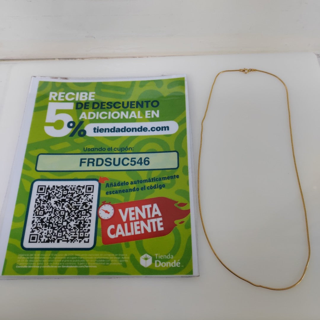 CADENA ORO 14 K 4.5 GRMS (SEMINUEVO)