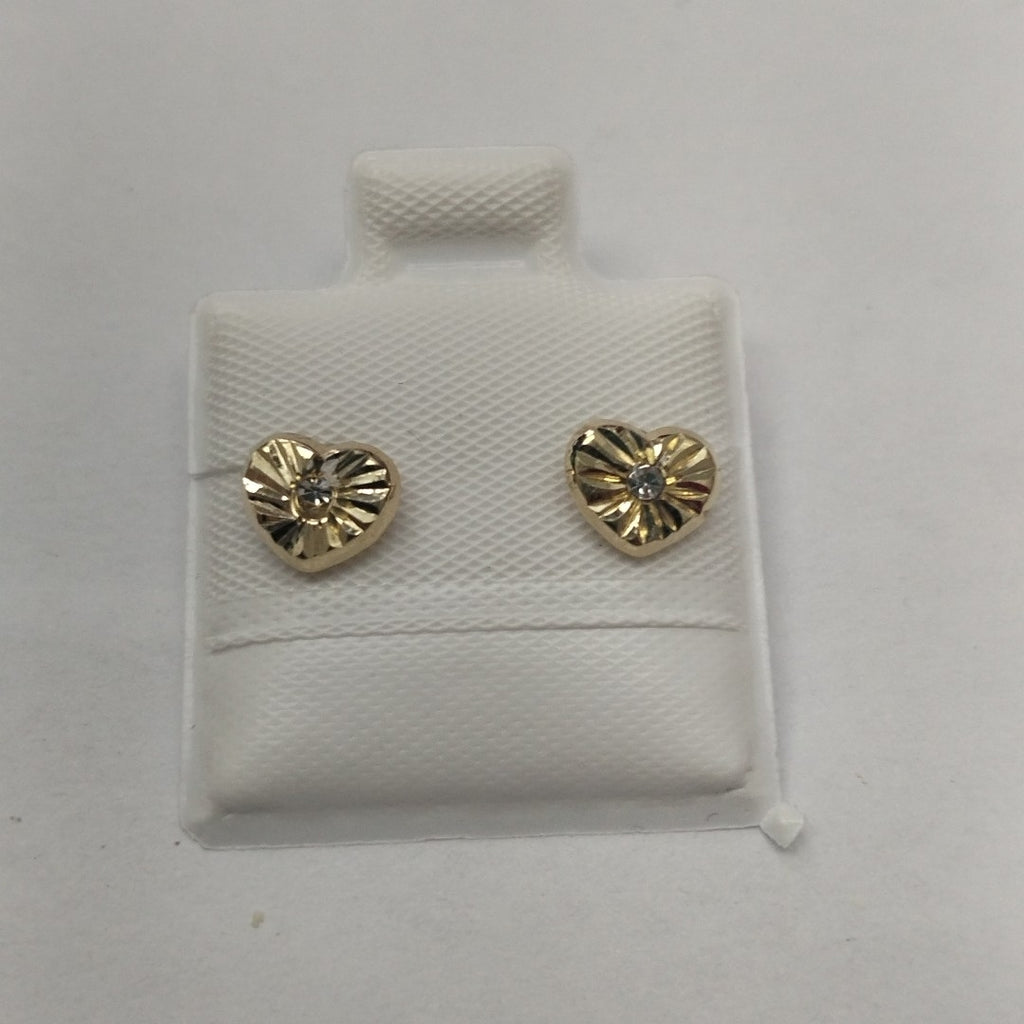 BROQUELES BROQUEL FIG CORAZON C CIRCONIA 14K 0.2603 GR (NUEVO)