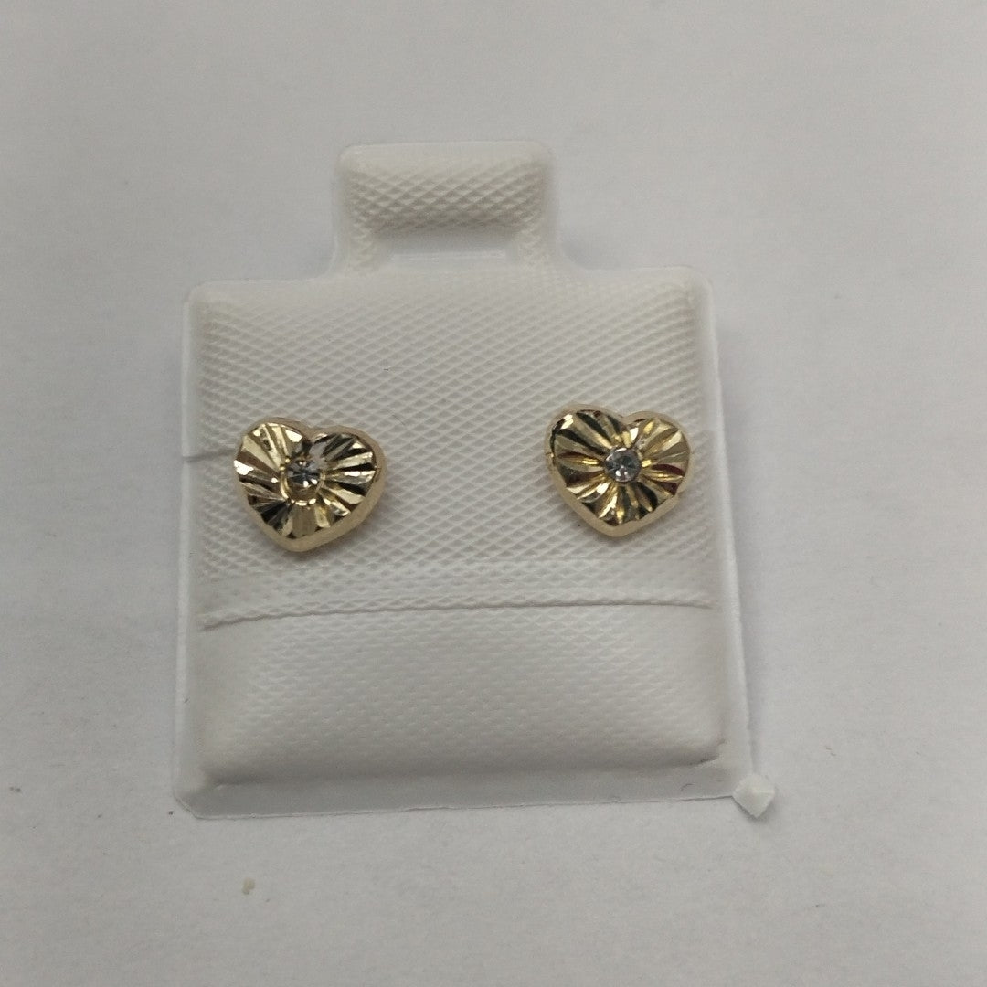 BROQUELES BROQUEL FIG CORAZON C CIRCONIA 14K 0.2603 GR (NUEVO)