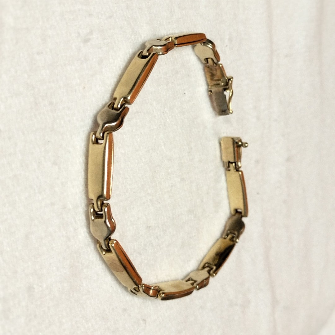 PULSERA ORO COMBINADO 14 K 9.3 GRMS (SEMINUEVO)