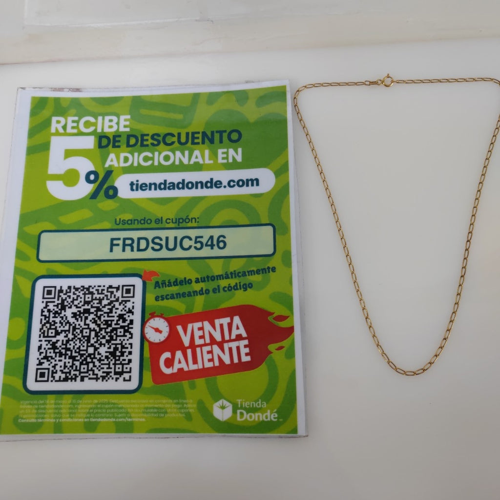CADENA ORO 14 K 2.5 GRMS (SEMINUEVO)