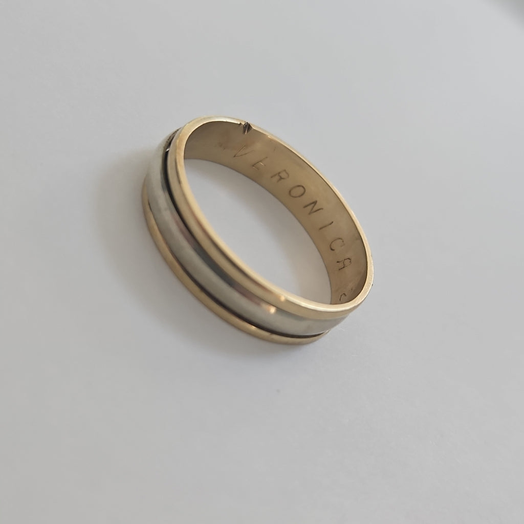 ARGOLLA ORO COMBINADO 14 K 4,90 GRMS (SEMINUEVO)