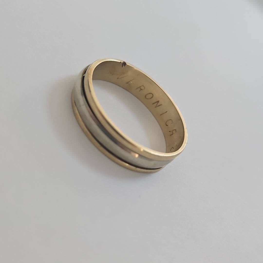 ARGOLLA ORO COMBINADO 14 K 4,90 GRMS (SEMINUEVO)