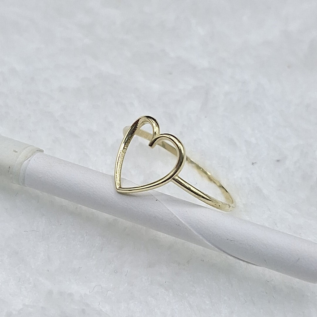 ANILLOS ANILLITO FIG CORAZON 10K TALLA 9 0.9 GR (NUEVO)