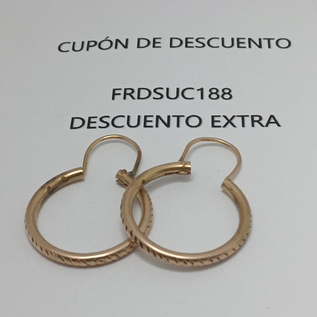ARRACADAS PAR ORO 8 K 4.4 GRMS (SEMINUEVO)