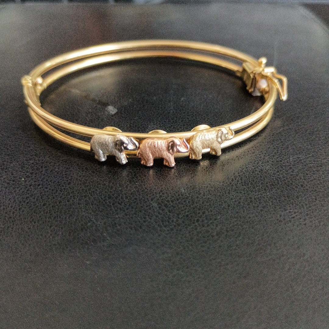PULSERA RIGIDA ORO 14 K 7.8 GRMS (SEMINUEVO)