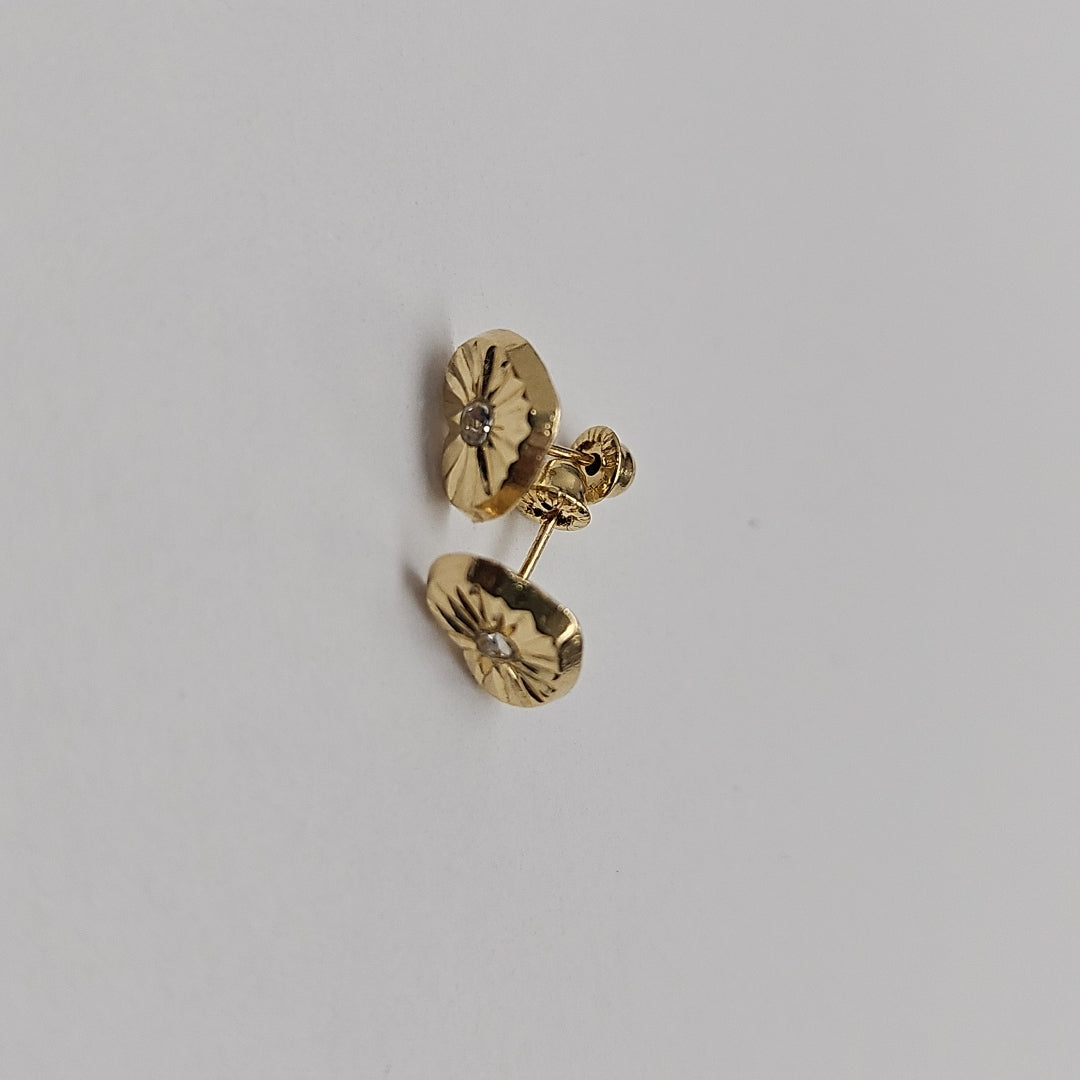 BROQUELES BROQUEL FIG CORAZON C CIRCONIA 14K 0.2603 GR (NUEVO)