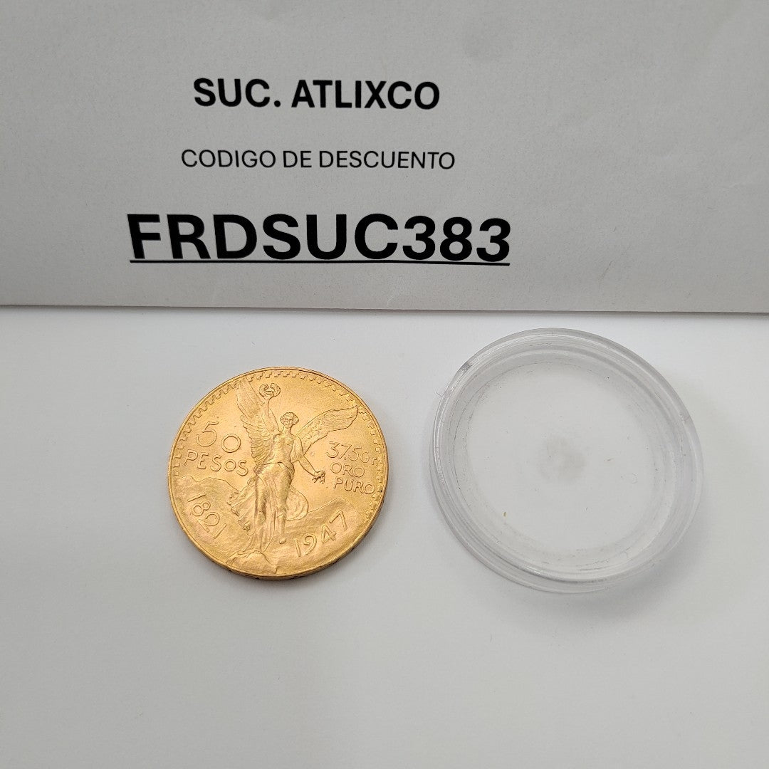 K1 41,60 GRMS 21 K IDENTIFICACIÓN MONEDA NOMINATIVA MONEDAS PESOS 50 PESOS (SEMINUEVO)