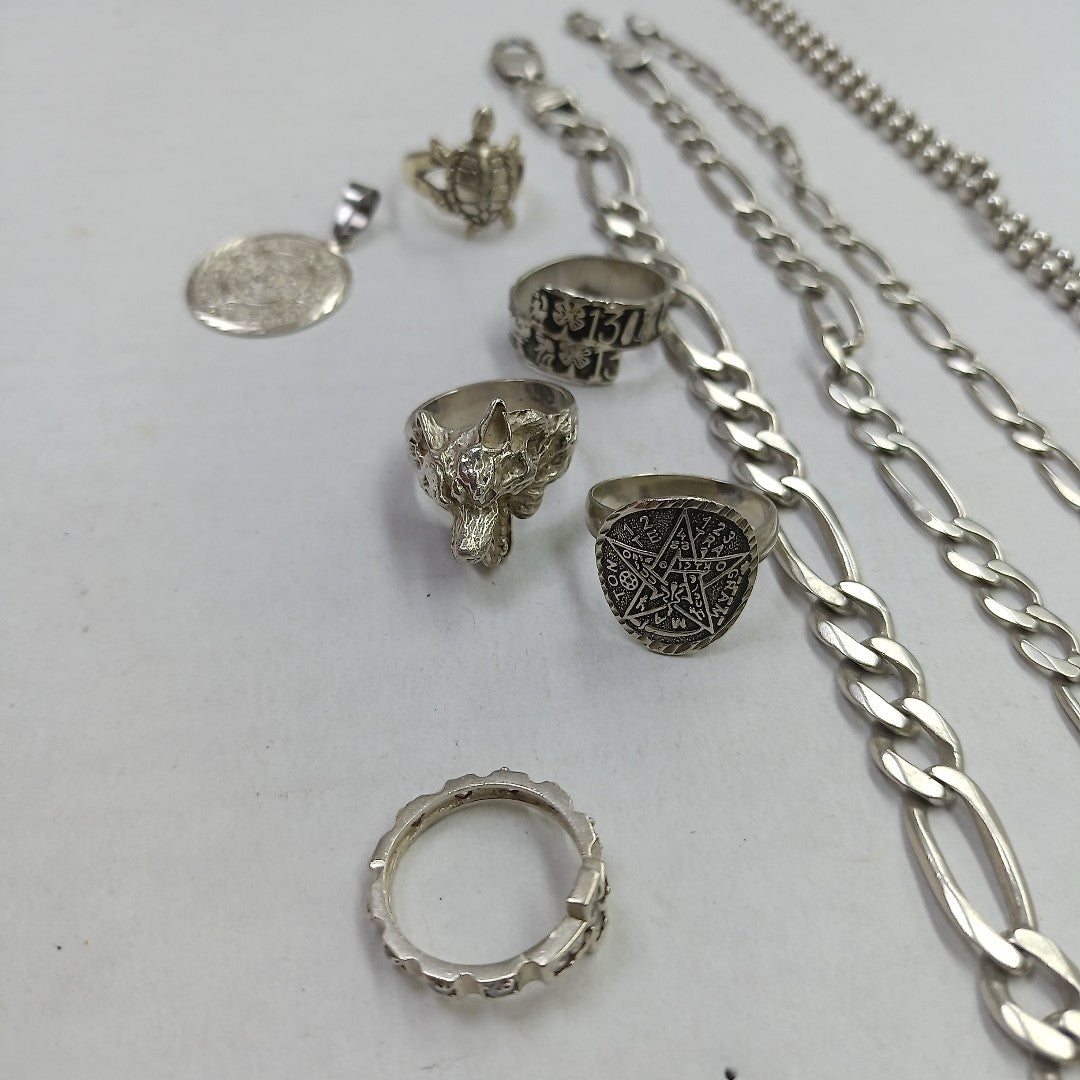 ANILLITO, ANILLO, CADENA, DIJE, PULSERA PLATA 98 GRMS (SEMINUEVO)