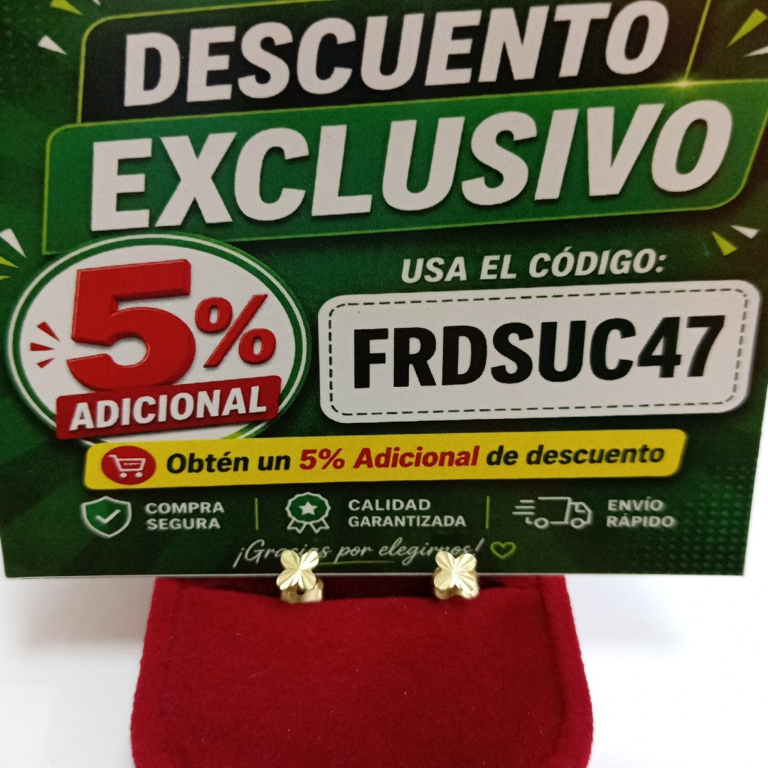 BROQUELES PAR ORO 14 K 0,70 GRMS (SEMINUEVO)