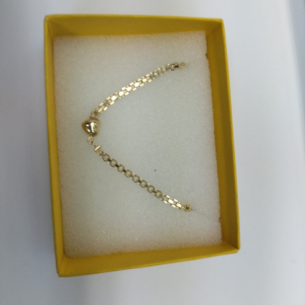 PULSERA ESPECIAL C CORAZON 14K 18 CM 2.7 GR (NUEVO)