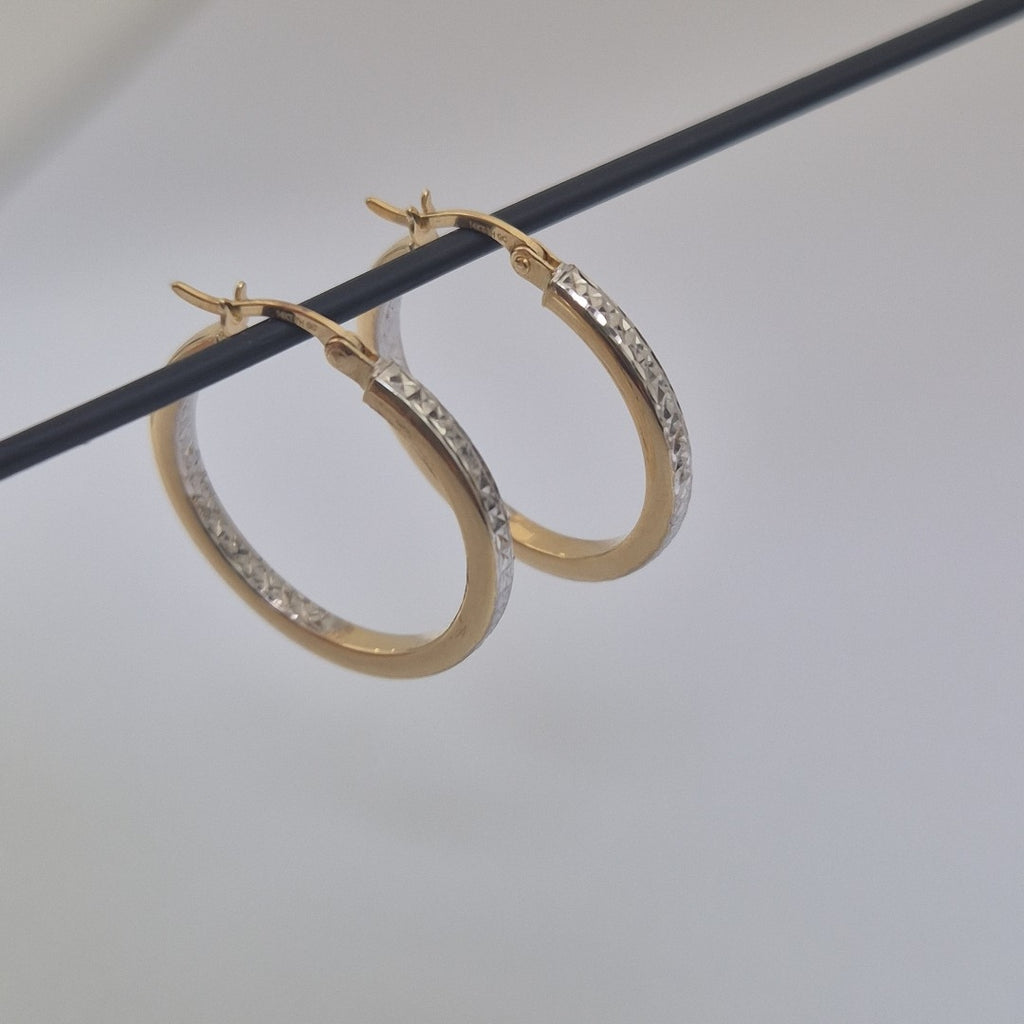 ARRACADAS PAR ORO, ORO COMBINADO 14 K 2.1 GRMS (SEMINUEVO)