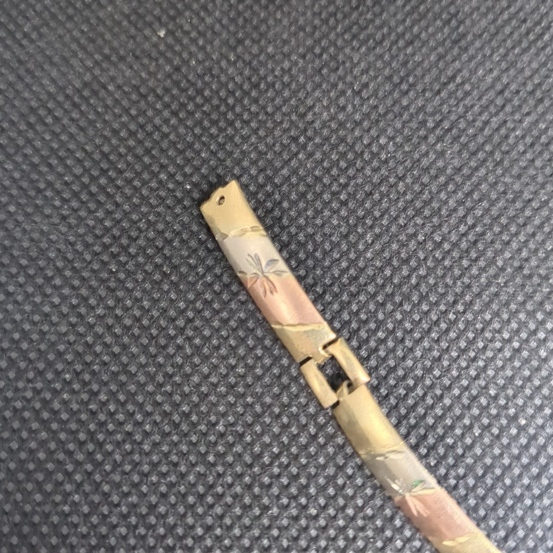 PULSERA ORO, ORO COMBINADO 10 K 5.9 GRMS (SEMINUEVO)