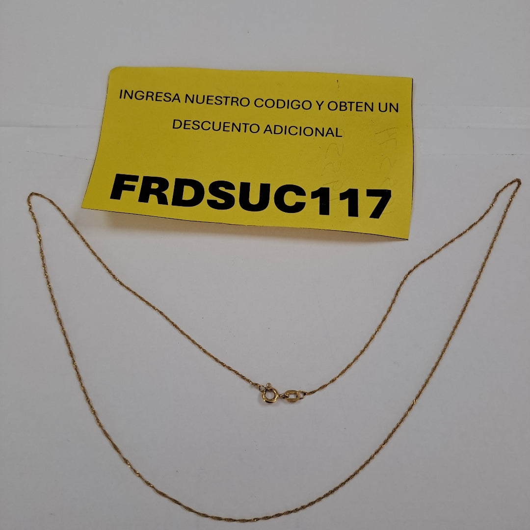 CADENA ORO 14 K 0.9 GRMS (SEMINUEVO)