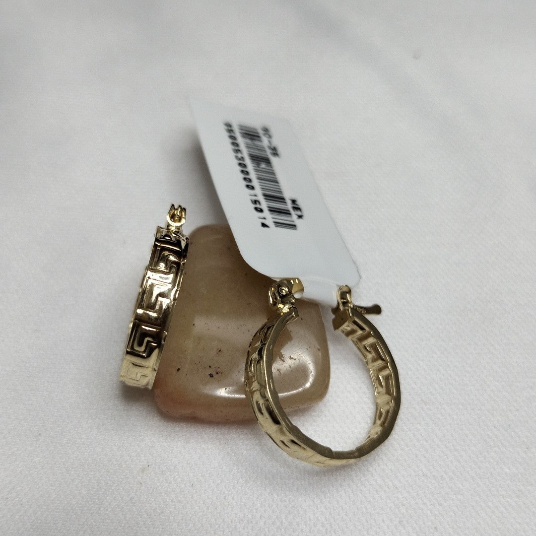 ARETES ARRACADAS FIG GRECAS 14K 1.8 GR (NUEVO)