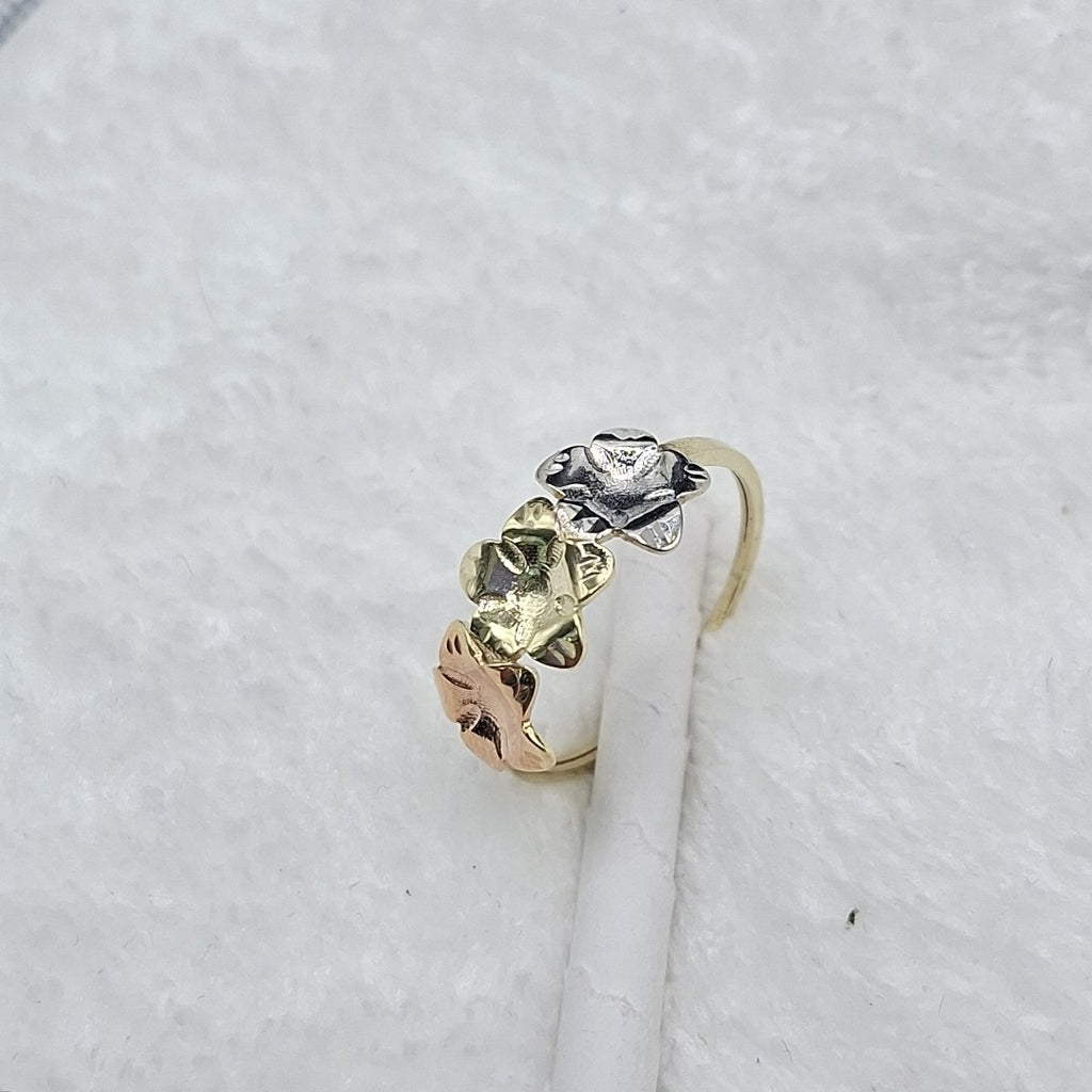 ANILLOS ANILLITO FIG FLORES 10K TALLA 7 1.2 GR (NUEVO)