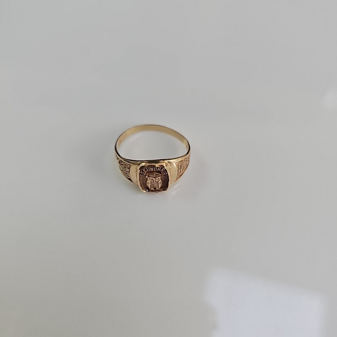 ANILLO DE GRADUACIÓN ORO 10 K 1.7 GRMS (SEMINUEVO)