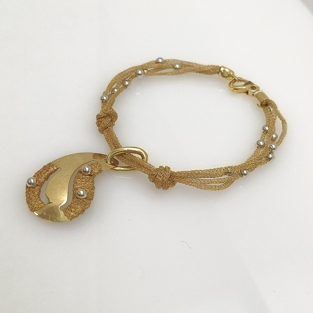 PULSERA ORO COMBINADO 14 K 7,00 GRMS (SEMINUEVO)