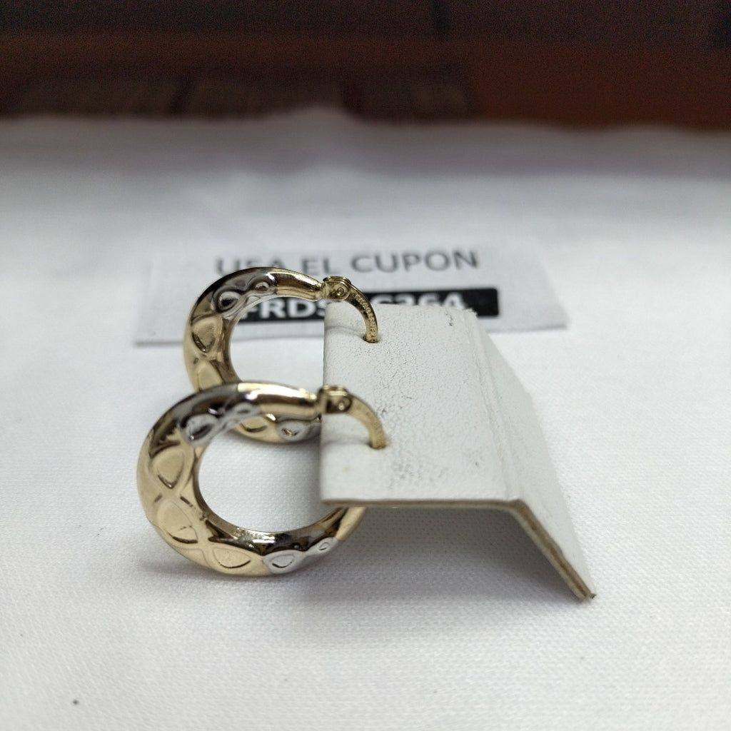 ARETES ARRACADAS COMBINADAS CON INFINITO 14K 2.2 GR (NUEVO)