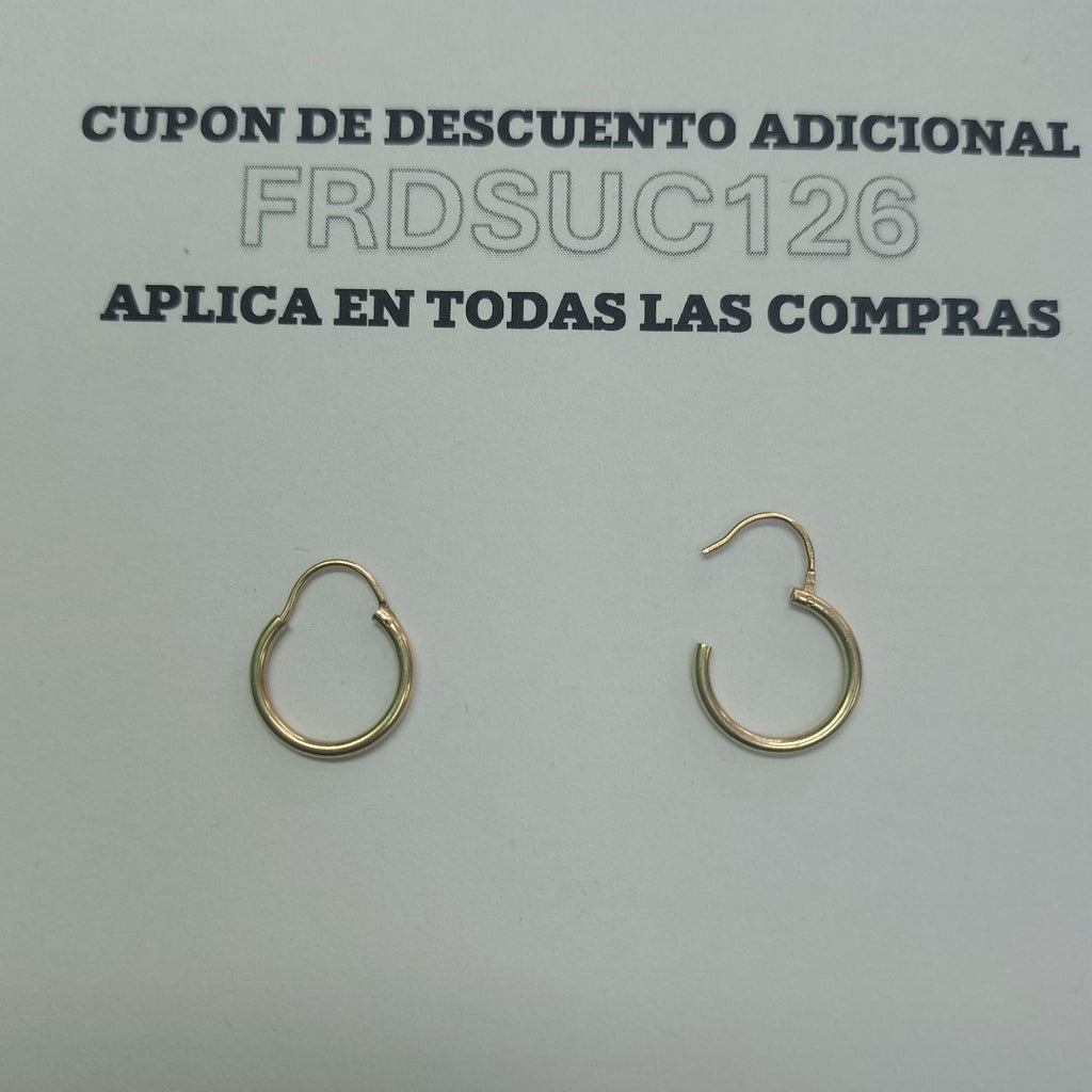 ARRACADAS PAR ORO 14 K 0,90 GRMS (SEMINUEVO)