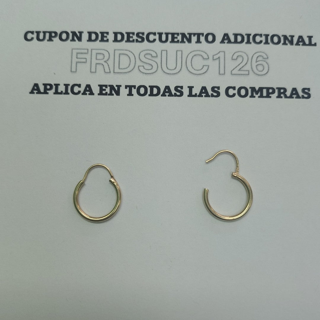 ARRACADAS PAR ORO 14 K 0,90 GRMS (SEMINUEVO)