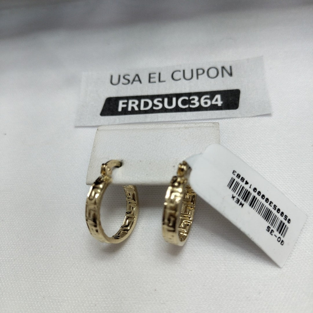 ARETES ARRACADAS FIG GRECAS 14K 1.8 GR (NUEVO)
