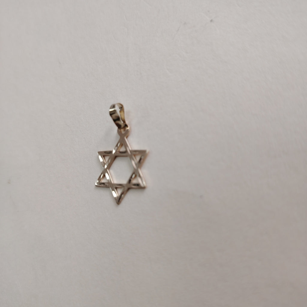 DIJE TEJIDO ESTRELLA DE DAVID 14K 0.5 GR (NUEVO)