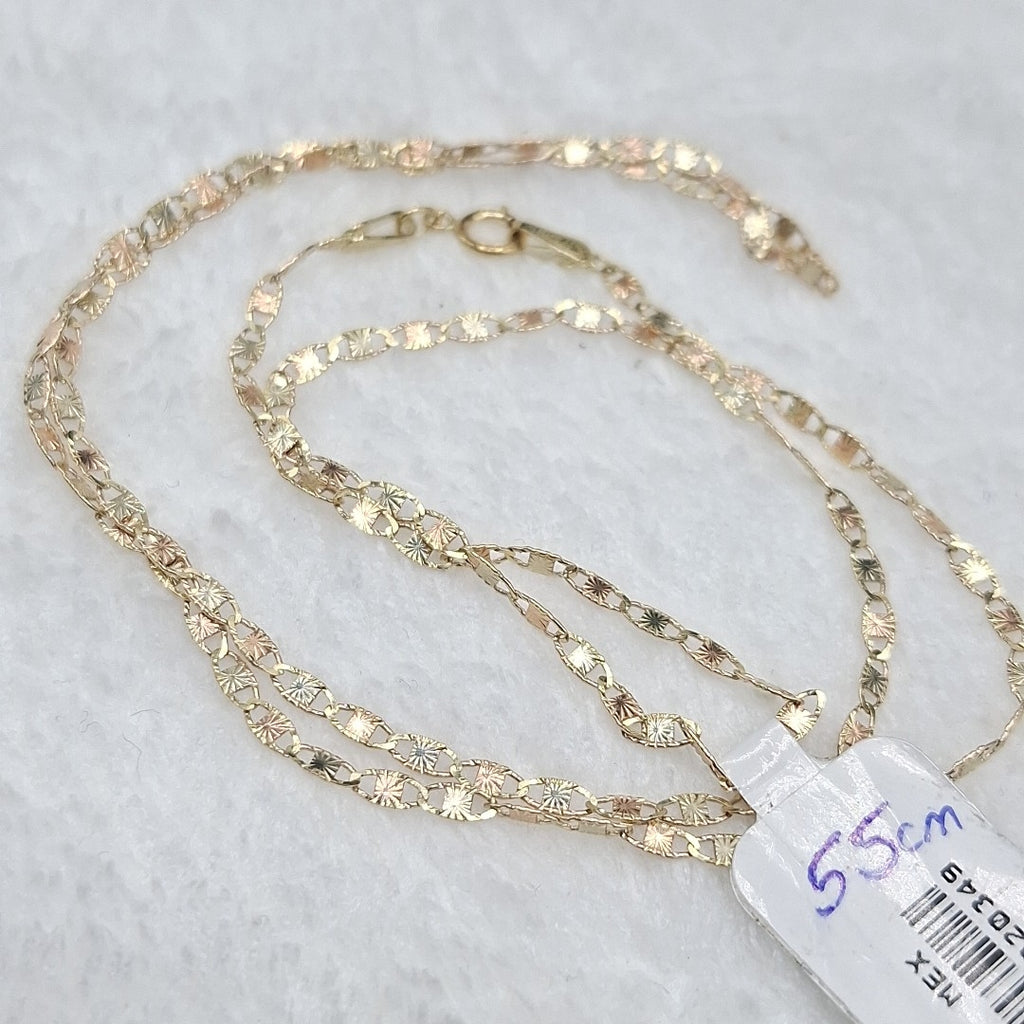 CADENAS TEJIDO GUCHI ORO 10K 55 CM 2.9 GR (NUEVO)
