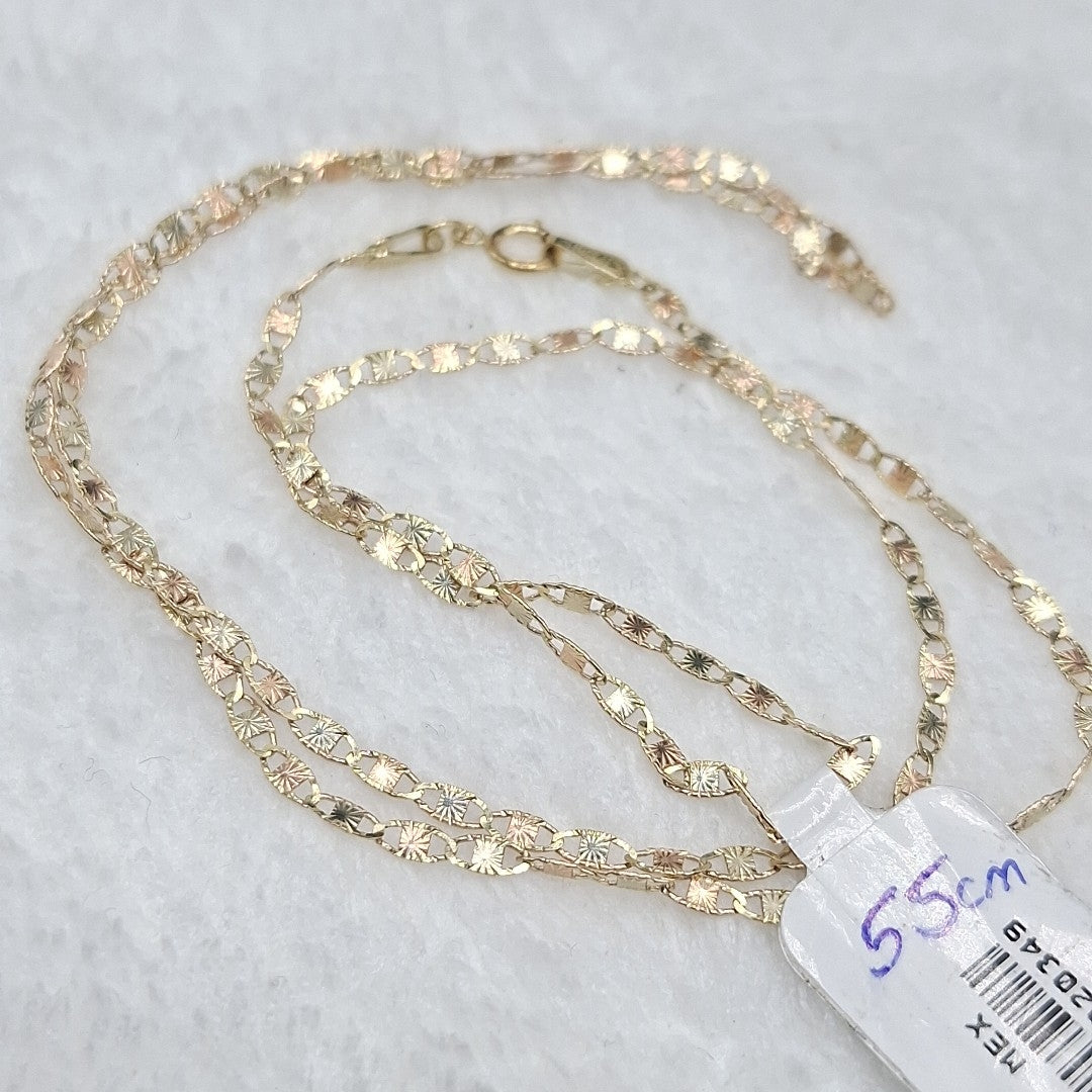 CADENAS TEJIDO GUCHI ORO 10K 55 CM 2.9 GR (NUEVO)