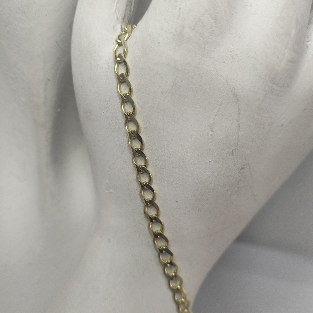 PULSERA TEJIDO BARBADA 14K 21 CM 3.8 GR (NUEVO)