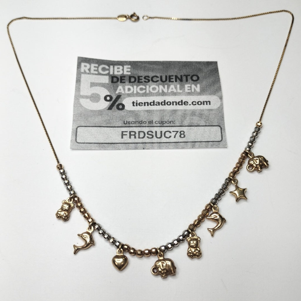 K1 7,20 GRMS 14 K IDENTIFICACIÓN GARGANTILLA TEJIDO COLA DE RATA, HECHURA (SEMINUEVO)
