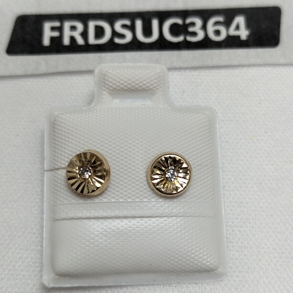 BROQUELES BROQUEL FIG BOTON C CIRCONIA 14K 0.2916 GR (NUEVO)
