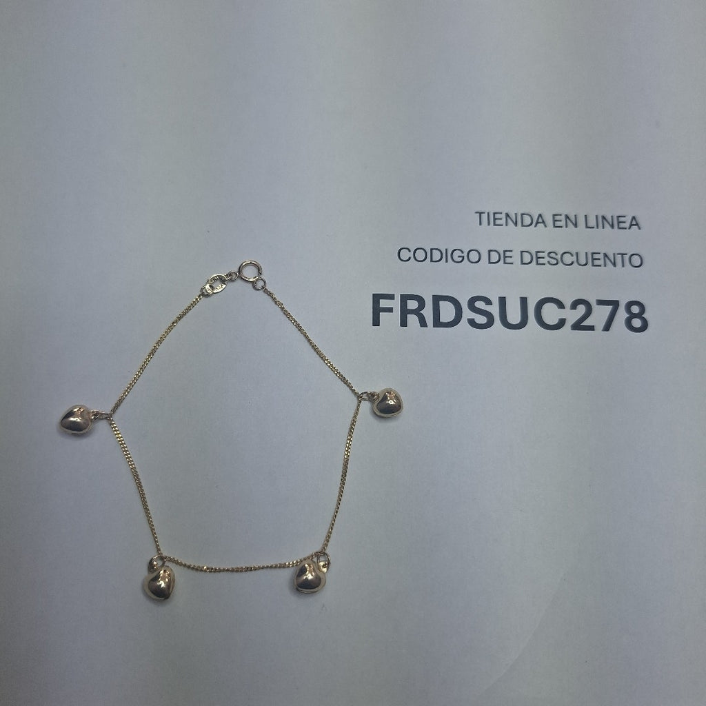 PULSERA ESPECIAL DIJES 10K 18 CM 1.6 GR (NUEVO)