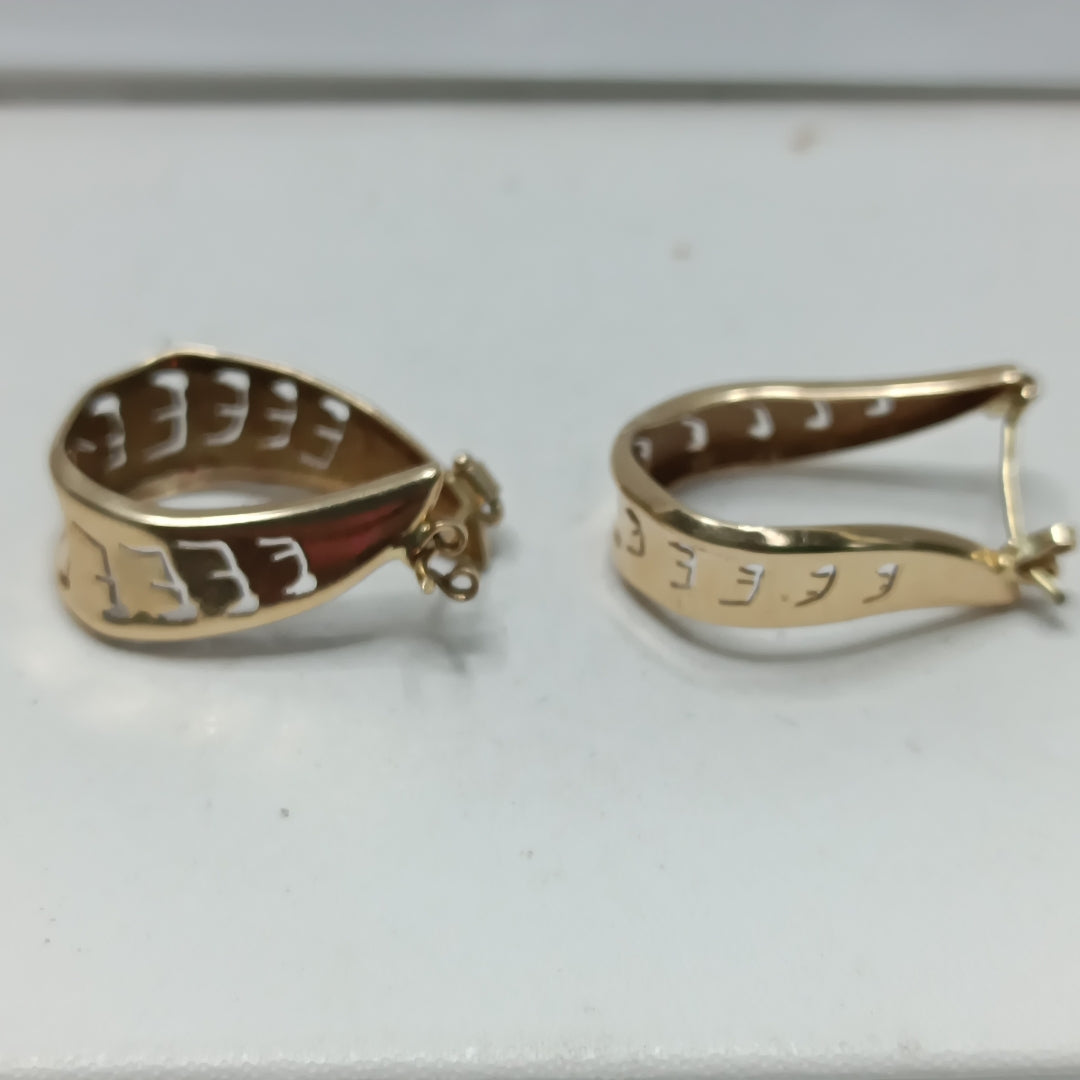 ARRACADAS PAR ORO 14 K 3,90 GRMS (SEMINUEVO)