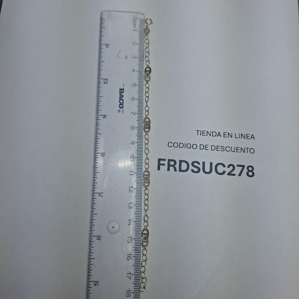 PULSERA ESPECIAL 14K 18 CM 1.5 GR (NUEVO)