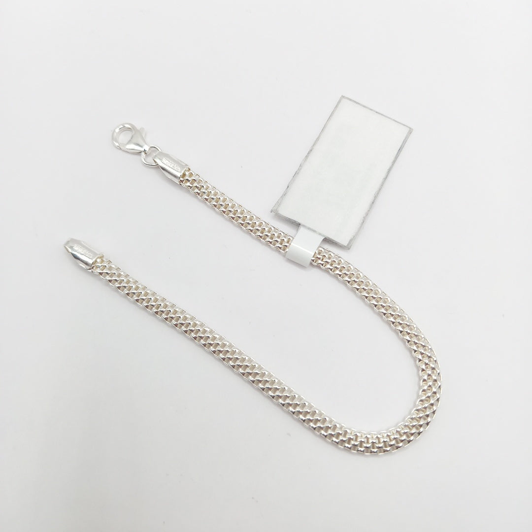 PULSERA TEJIDO ESPECIAL PLATA .925 18 CM 4.9 GR (NUEVO)