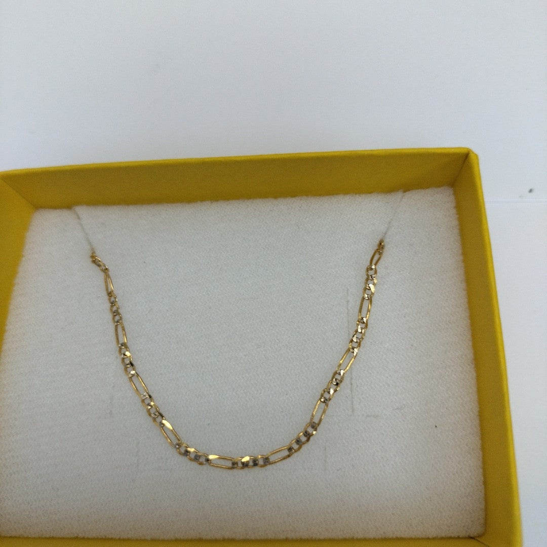 PULSERA 3X1 DIAMANTADA 14K 18 CM 1.5 GR (NUEVO)