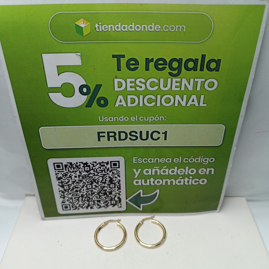 ARRACADAS PAR ORO 14 K 2.5 GRMS (SEMINUEVO)