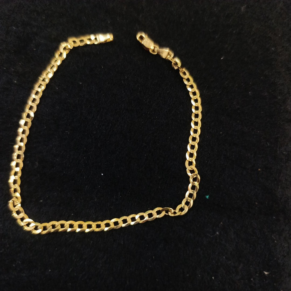 PULSERAS CABALLERO BARBADA AMARILLA ORO 14K 2.7 (NUEVO)