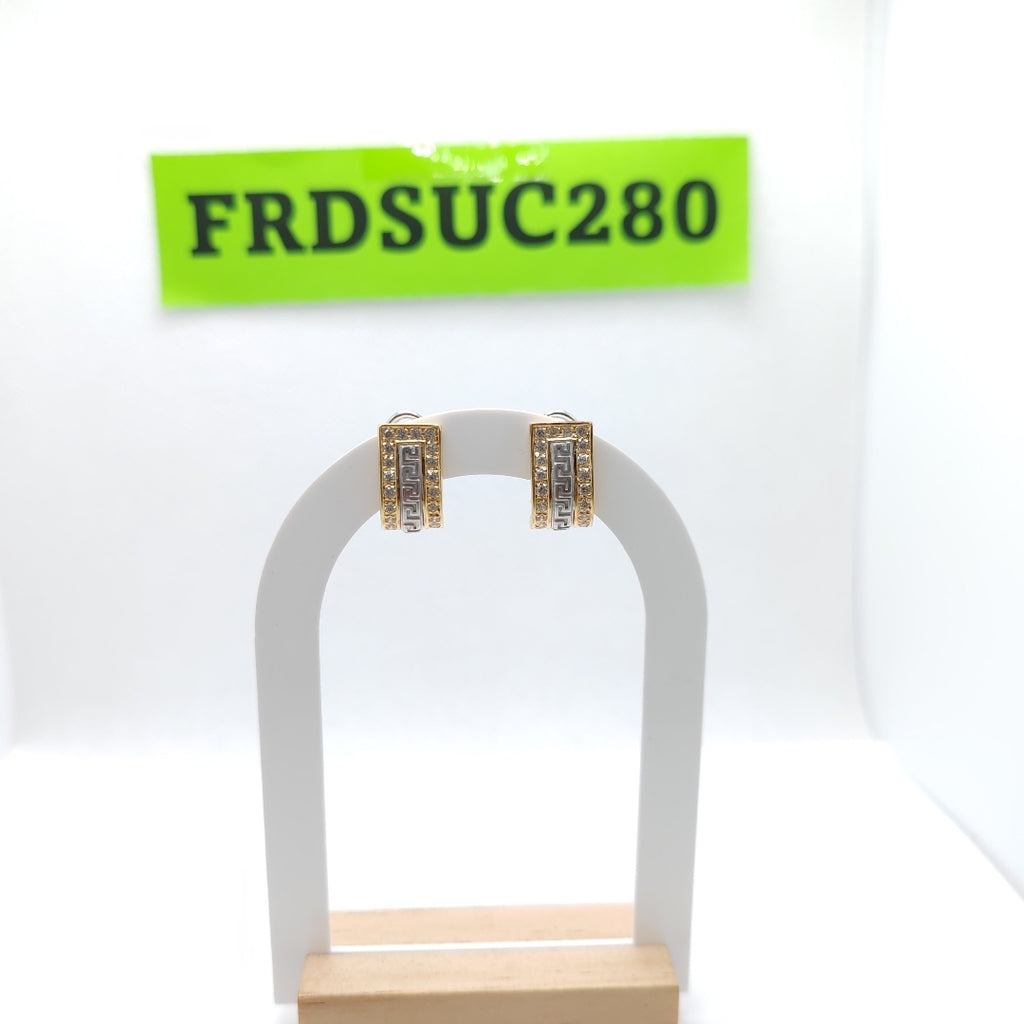 ARETES PAR ORO COMBINADO 14 K 5,00 GRMS (SEMINUEVO)