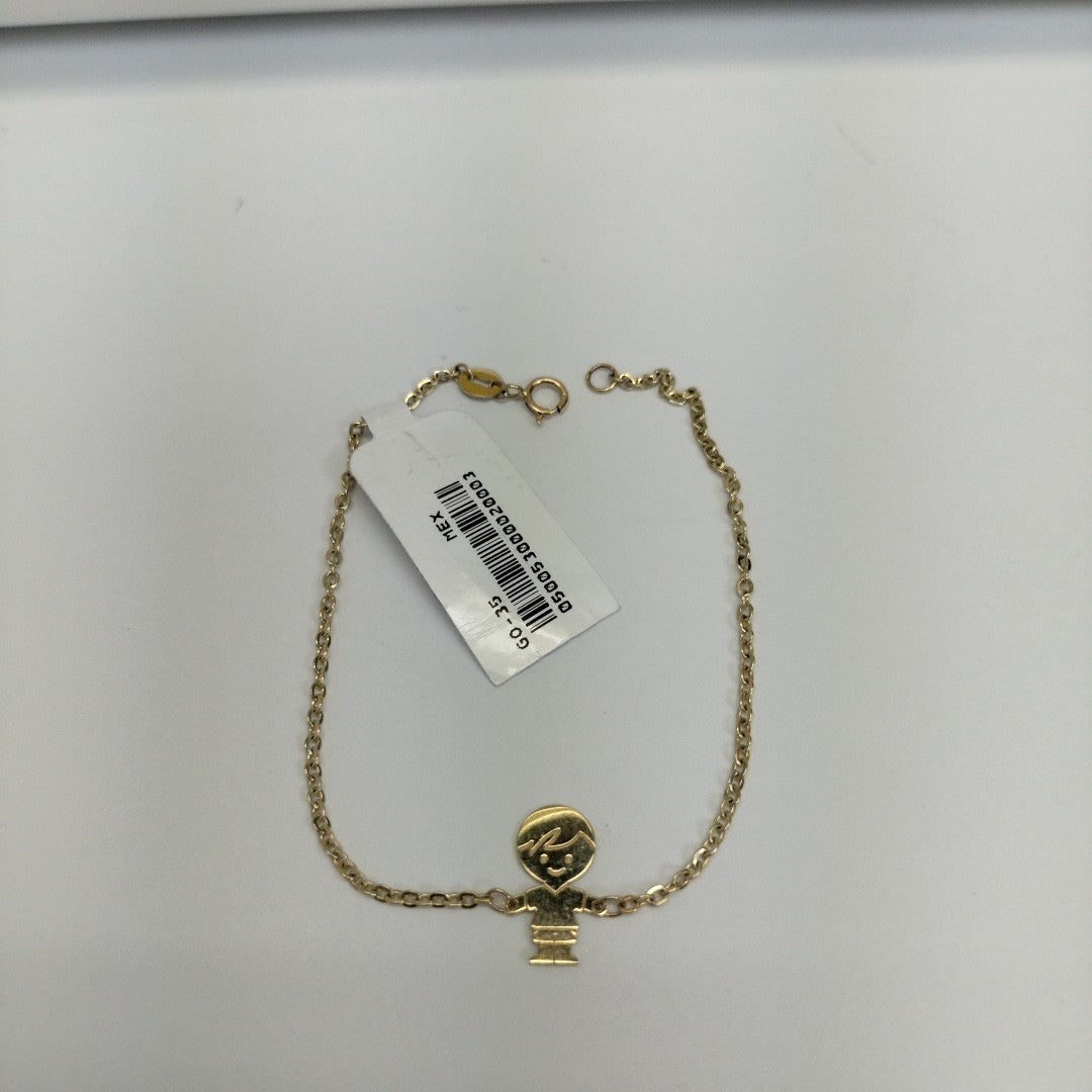 PULSERA TEJIDO ESPECIAL FIG NIÑO 14K 18 CM 1.5 GR (NUEVO)