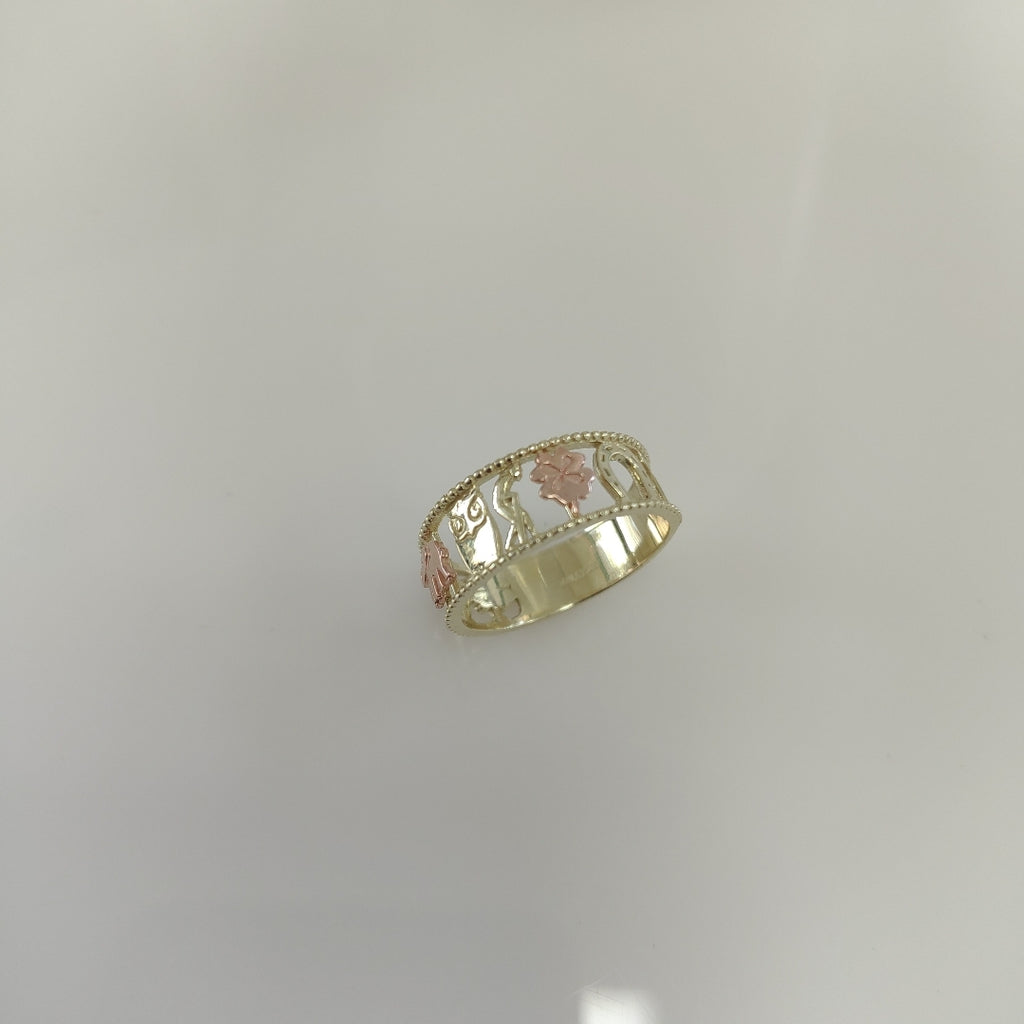 ANILLOS ARGOLLA DE LA SUERTE 10K TALLA 9 3 GR (NUEVO)