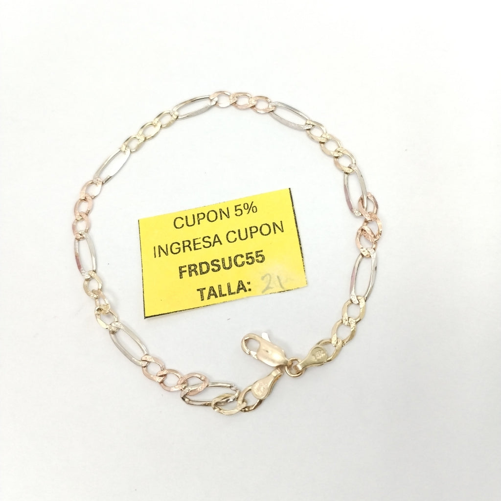 PULSERA ORO, ORO COMBINADO 14 K 3.9 GRMS (SEMINUEVO)
