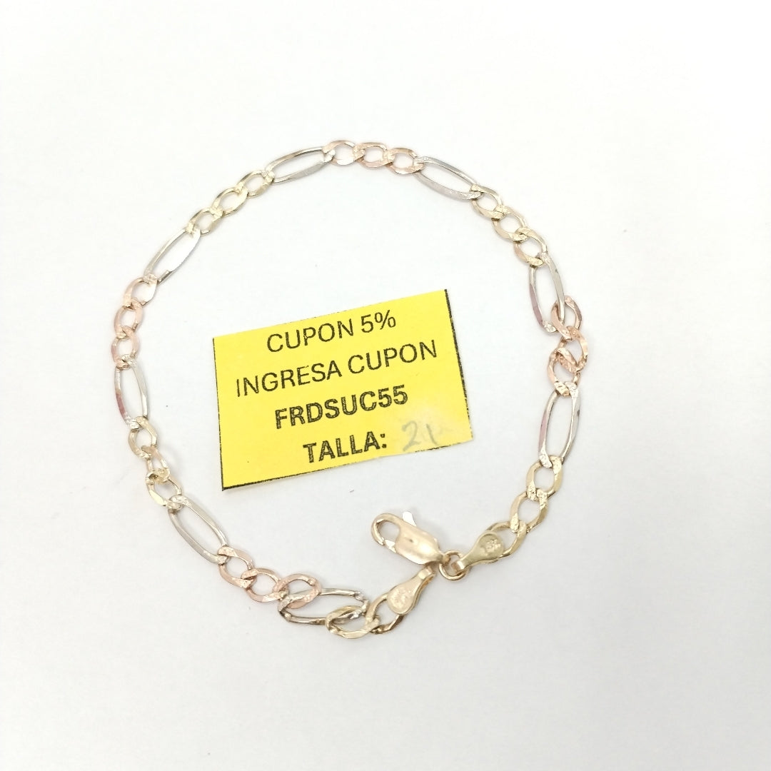 PULSERA ORO, ORO COMBINADO 14 K 3.9 GRMS (SEMINUEVO)