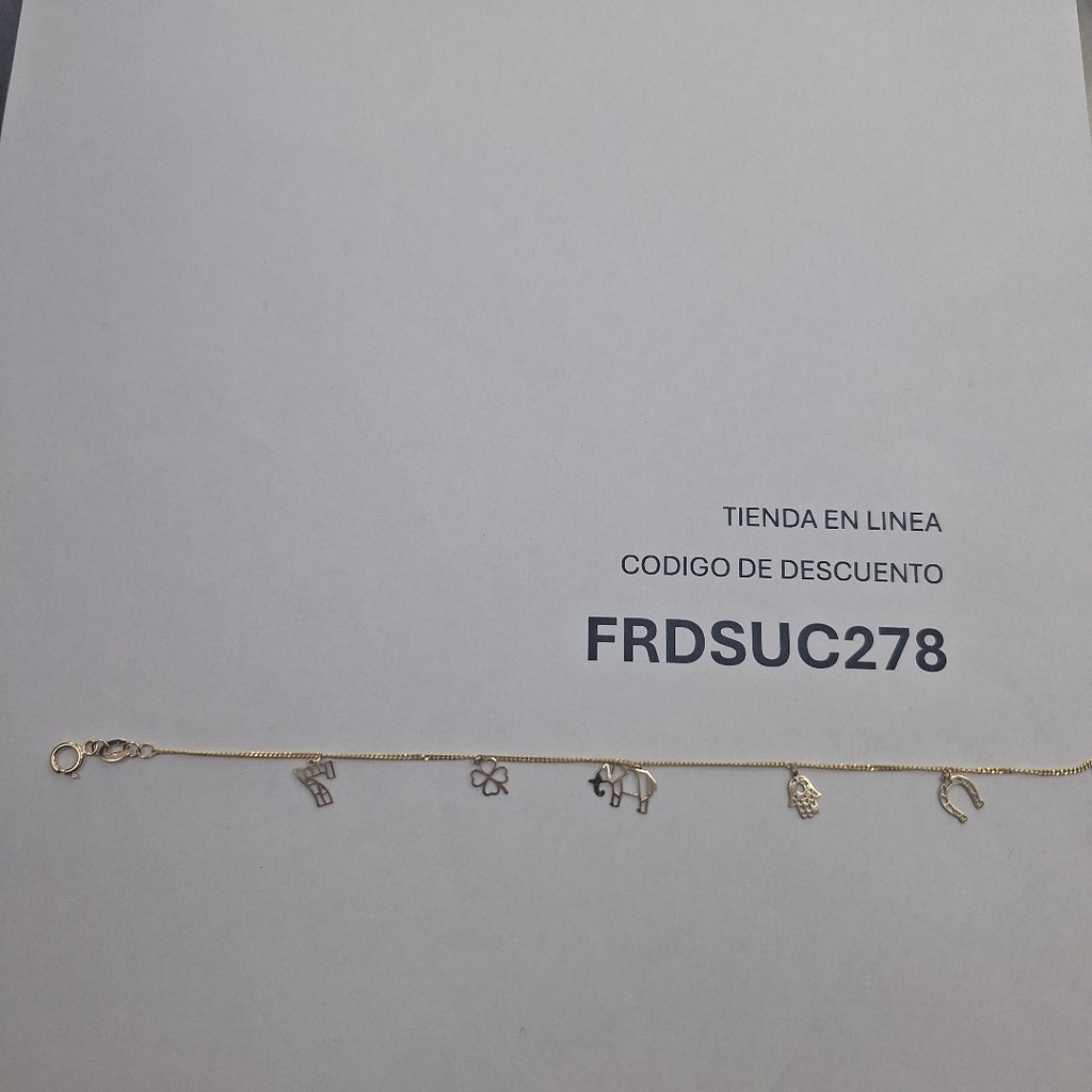PULSERA ESPECIAL DIJES 10K 18 CM 1 GR (NUEVO)