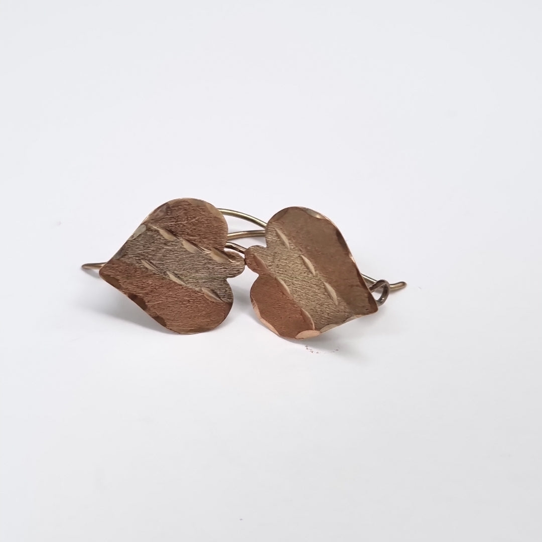 ARETES PAR ORO, ORO COMBINADO 8 K 1 GRMS (SEMINUEVO)