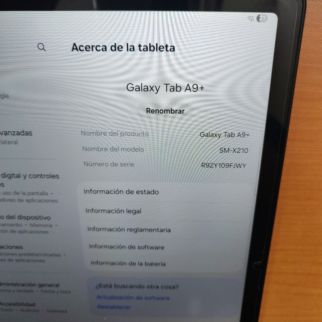 TABLETA SAMSUNG GALAXY TAB A9+ SM-X210 (2023) 128 GB 8 GB RAM (SEMINUEVO)