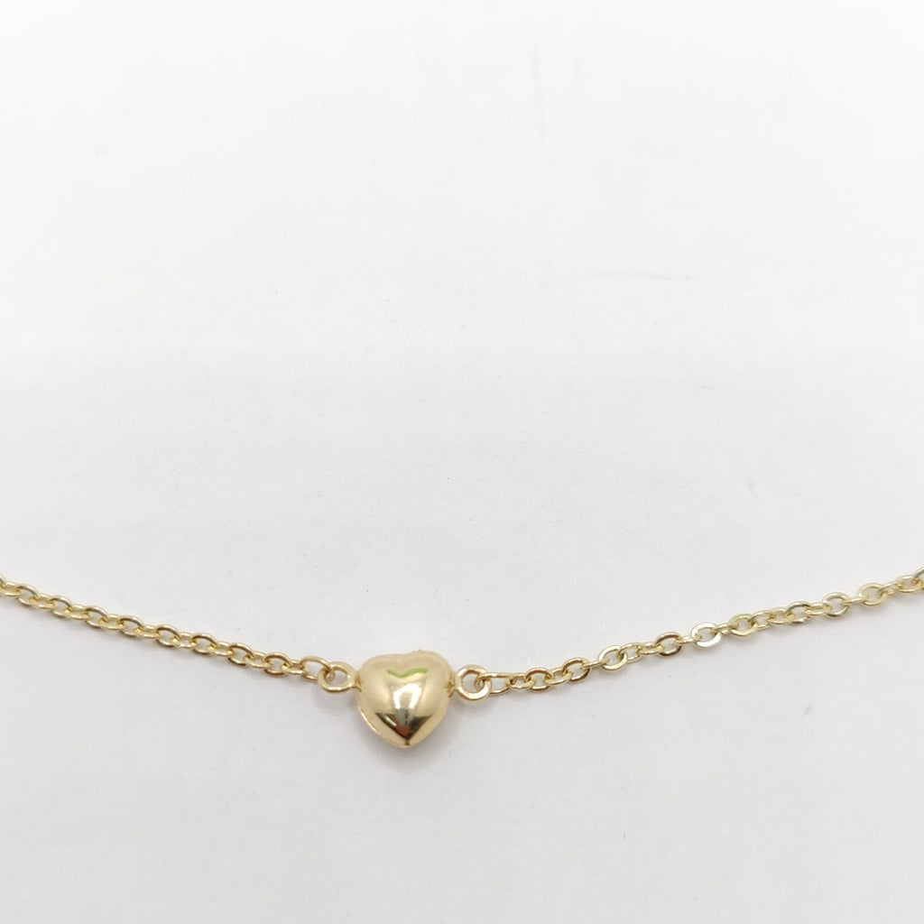 PULSERA ESP CON CORAZONES COMBINADOS 14K 18 CM 1.6 GR (NUEVO)