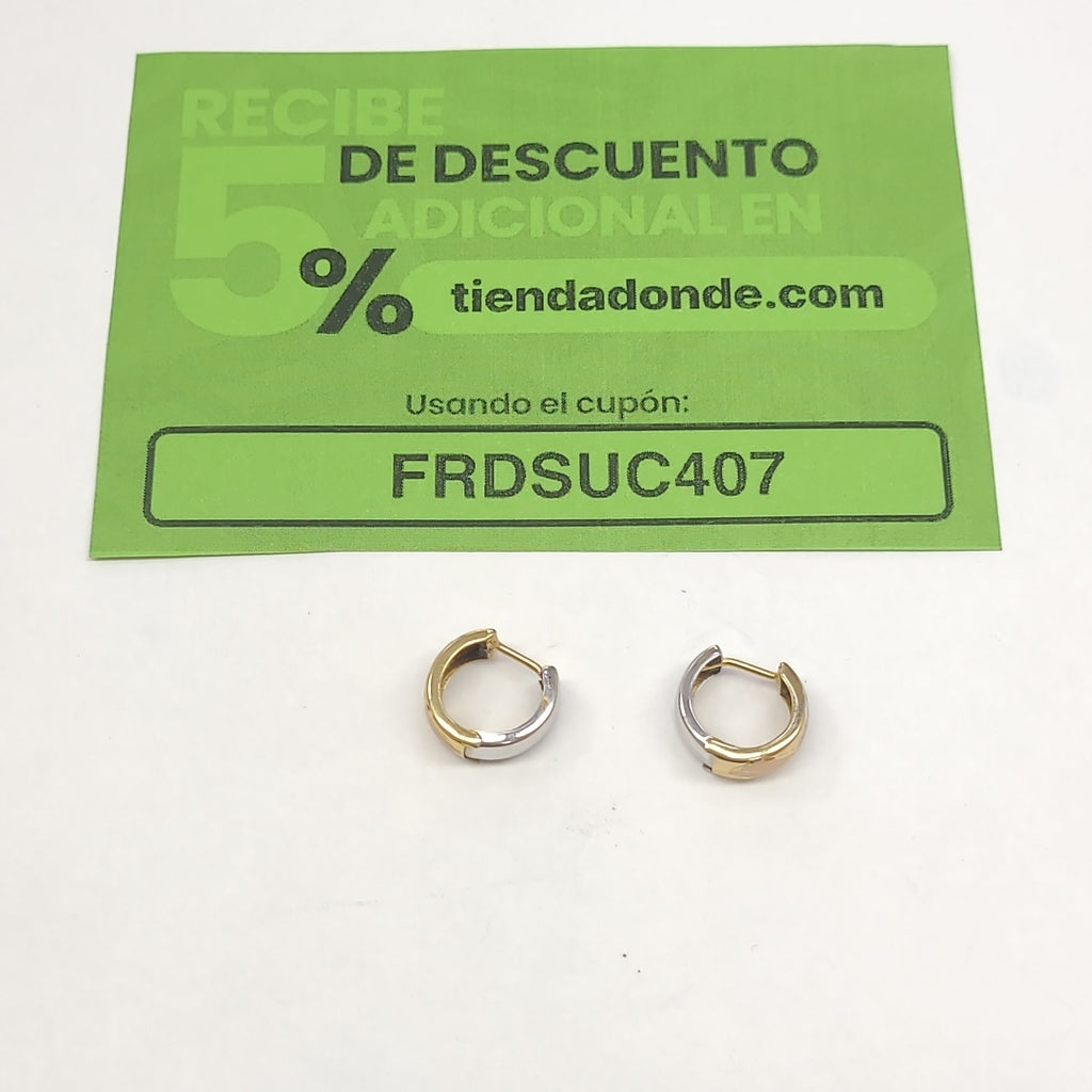ARRACADAS PAR ORO 14 K 1.4 GRMS (SEMINUEVO)
