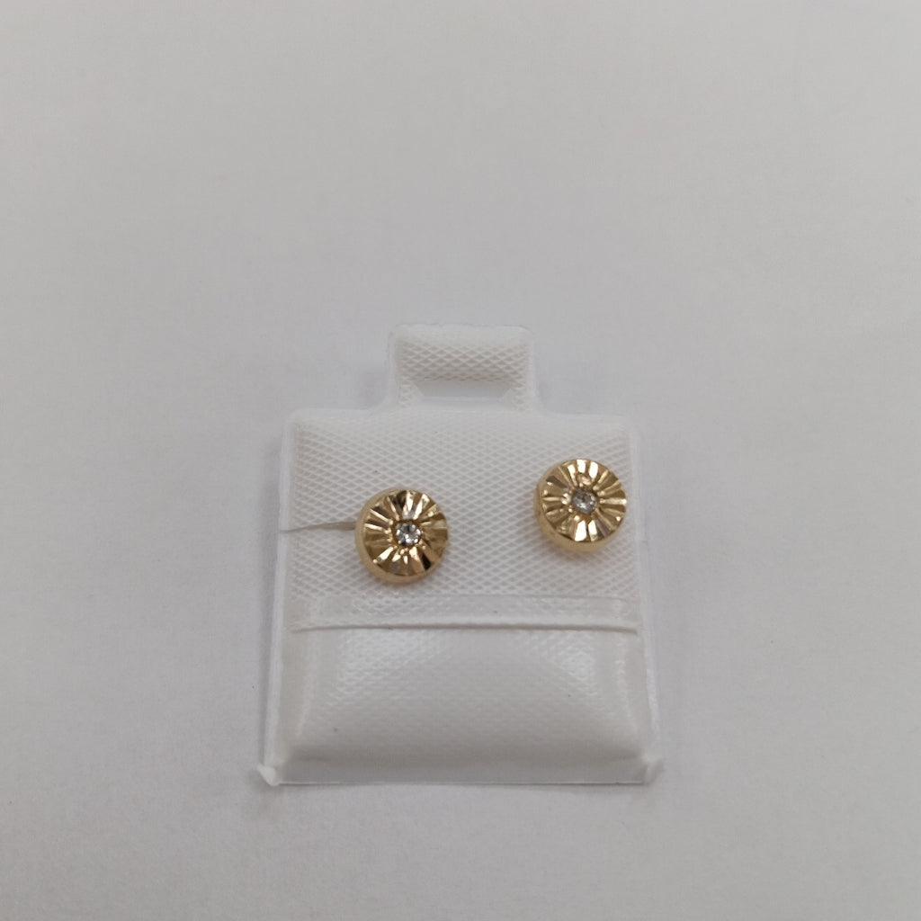 BROQUELES BROQUEL FIG BOTON C CIRCONIA 14K 0.2916 GR (NUEVO)